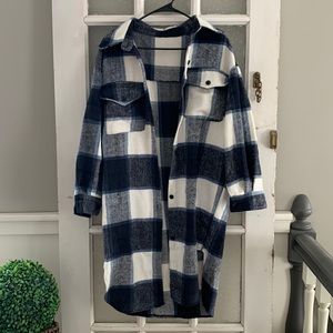 Shacket Navy Blue Longer Length Womens S